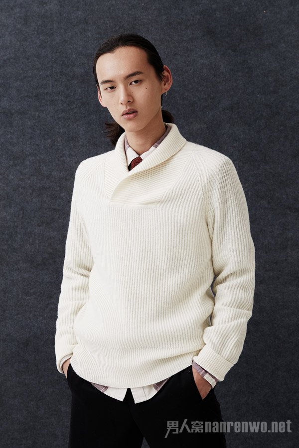 　开领毛衣 Uniqlo+Lemaire搭配