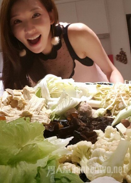 林志玲晒美食照